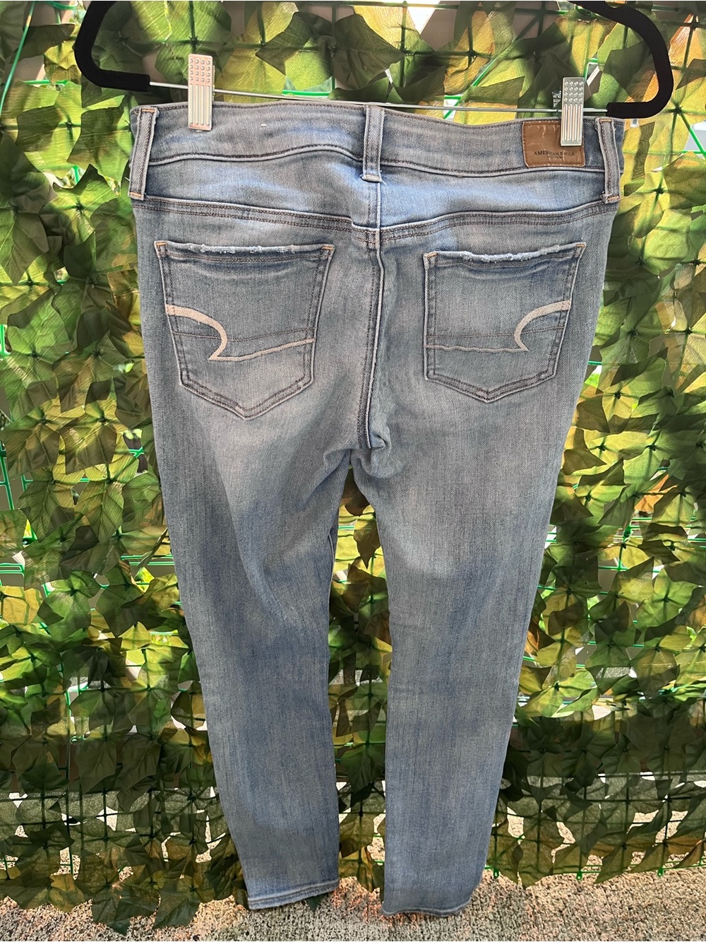 American Eagle Outfitters Light Blue Skinny Jeans - Subtle Back Pocket Stitch